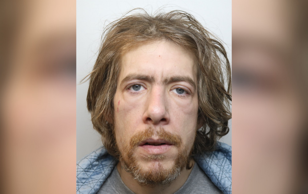 Tom Cole (36), who is a repeat offender from Macclesfield has been handed two-year Criminal Behaviour Order, which restricts his movement within the town. (Image - Cheshire Police / Macclesfield Police)