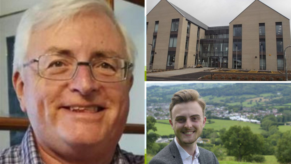 L: Cllr Mike Allen (EDDC) Top R: EDDC office's in Honiton (EDDC) L: Cllr Jake Bonetta (Jake Bonetta)