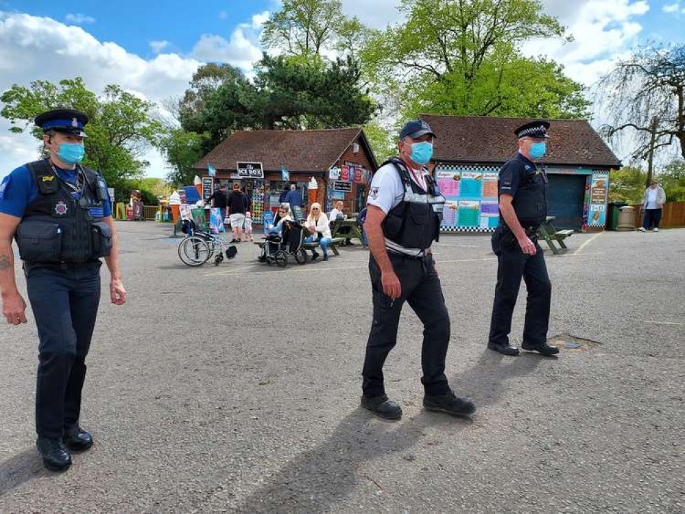 Officers on patrol in Maldon earlier this Summer (Photo: Essex Police)