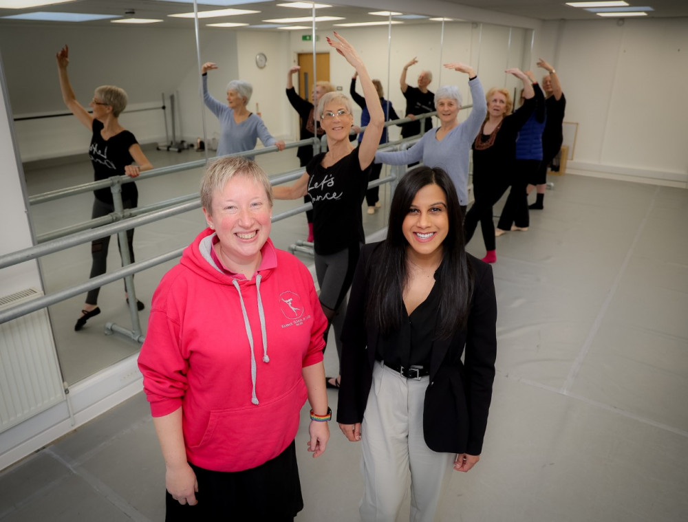 Emily Twitchett with Bhavika Patel of Buckles at the new Warwick School of Dance premises (image supplied)