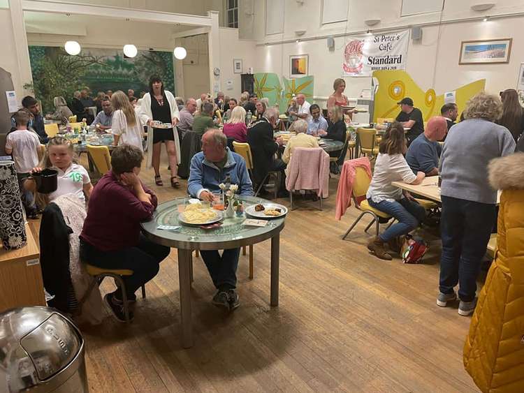 The charity curry evening was held at St Peter's café last night