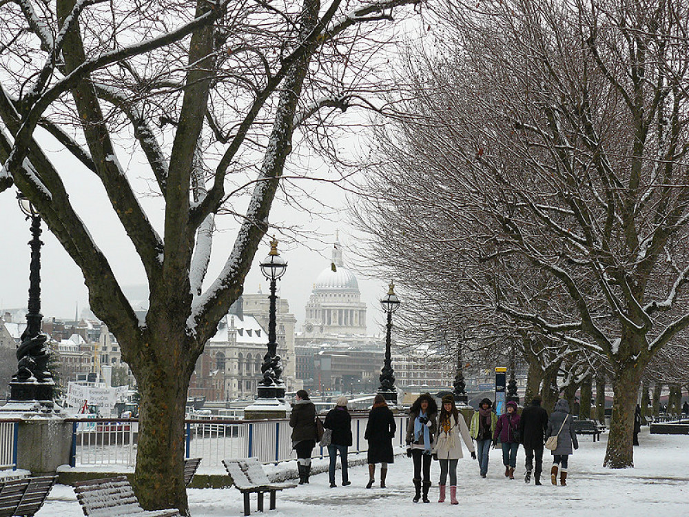 Snow and extreme cold weather is likely in London next week. Photo: Mike_fleming.