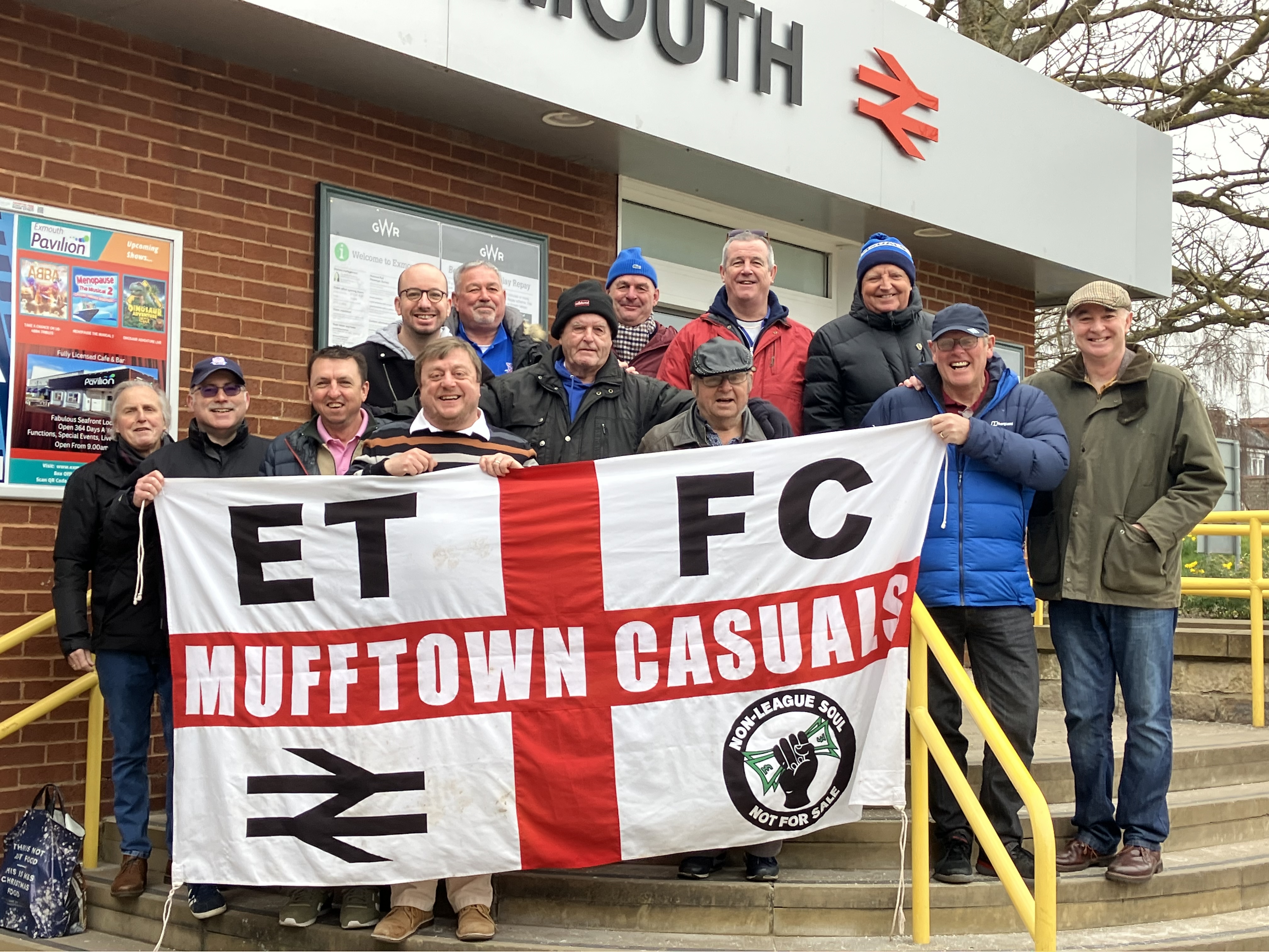 Some of the Town supporters who were at Westbury yesterday (Exmouth Town FC)