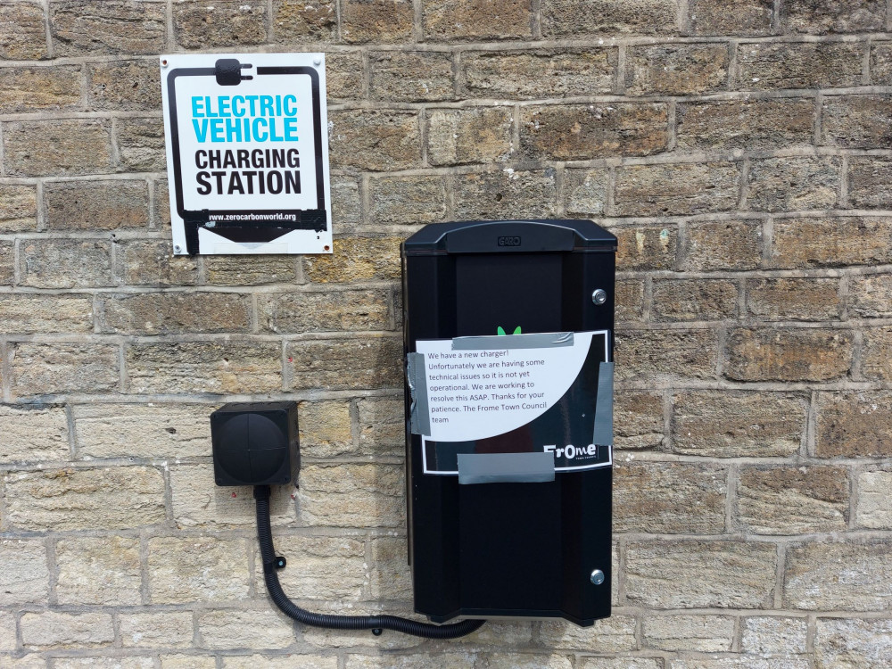 An EV charging point in Frome. File photo 