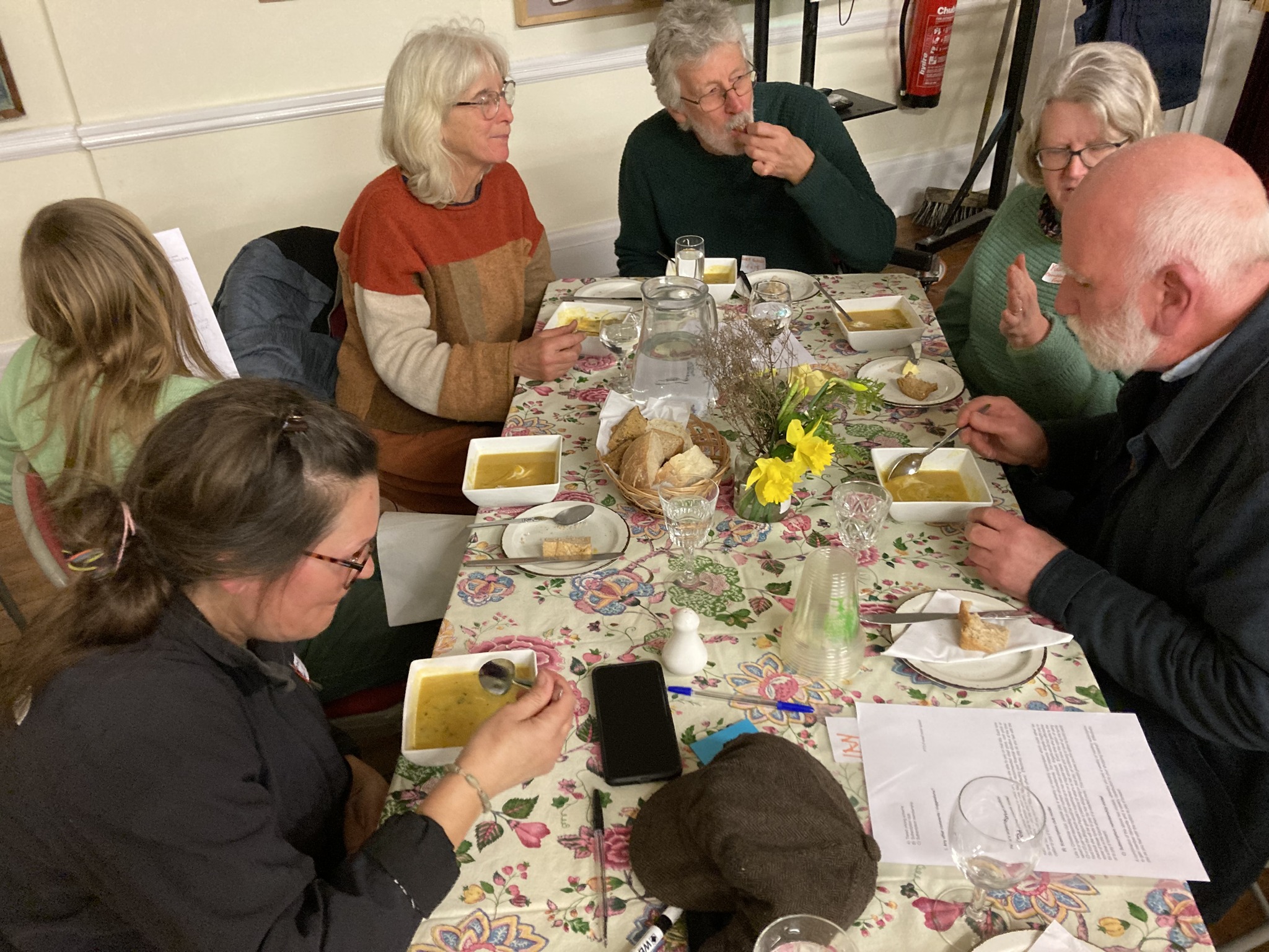 The Mayor of Bridport, Cllr Ian Bark (right), was among those to attend the Bridport Food Maters meeting