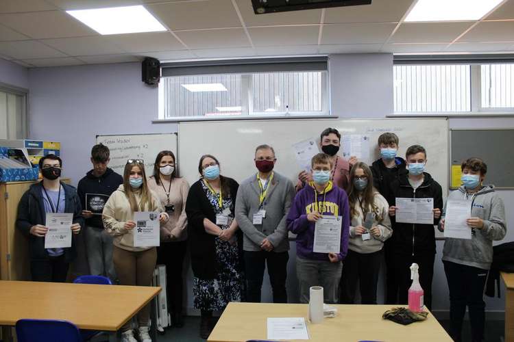 The Year 12 students were tasked with raising awareness of dementia in Maldon (Photo: Plume Academy)