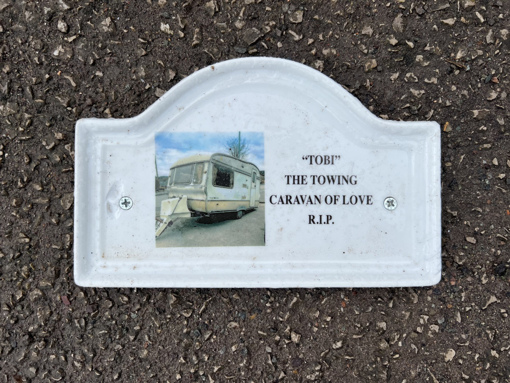 Locals have paid tribute to 'Tobi, the towing caravan of love' (Richard Price).