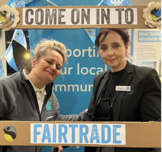 Fairtrade Fortnight 2023, supported by the Co-op. PICTURE: Gerry and Jo - the Co-op's brilliant Member Pioneers. CREDIT: Member Pioneer Jo Hooper 