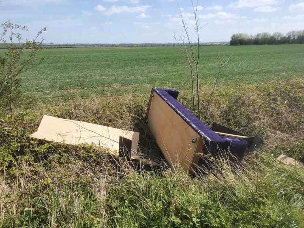 Green spaces are being used as dumping grounds. Image credit: Honiton Nub News.