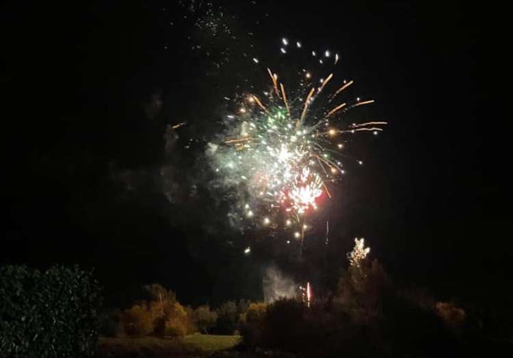 The fireworks display was held on Chigborough Road in Heybridge, Maldon (Photo: Maldon Young Farmers)
