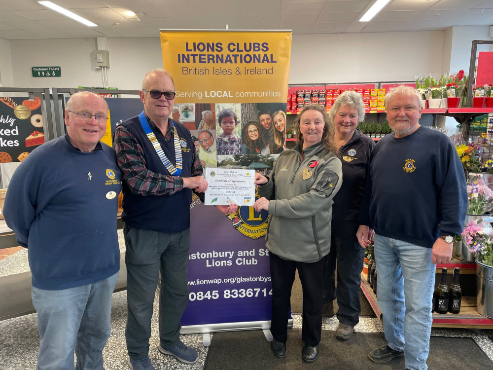 Photograph caption: From left to right Lion John Mulliner, Lion President David Atkins, Morrisons Community Champion Alison Hall Leitch and Lions Ronnie Harkness and Ian Burt.