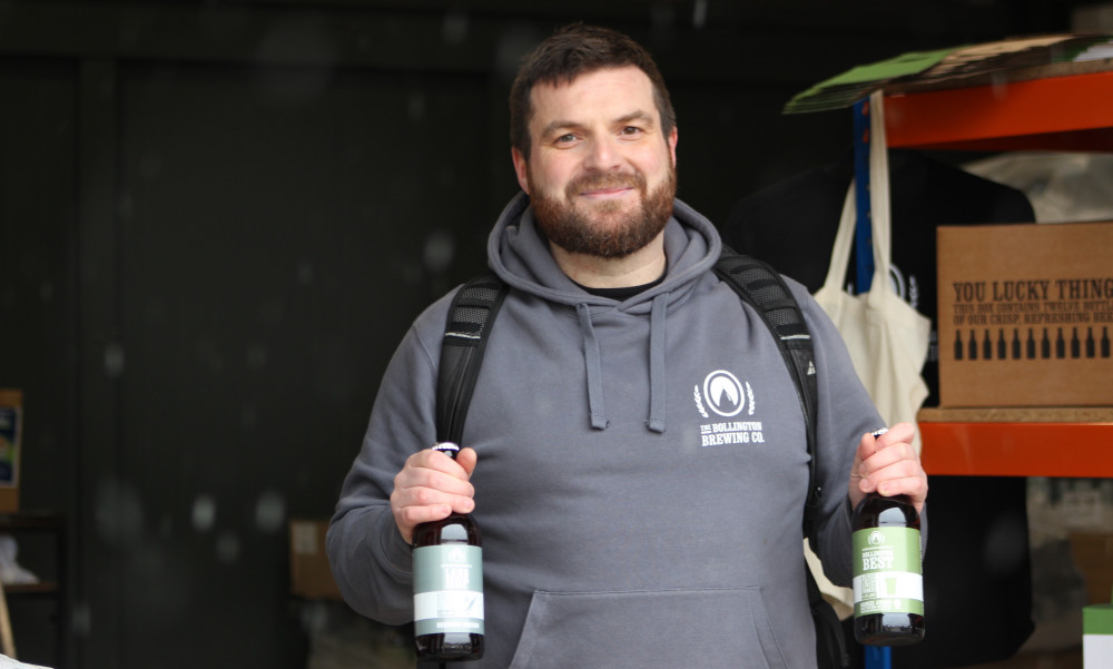 Tim Jones of Bollington Brewing Company is going on the charity walk, and has been part of Bollington Brewing Co. for ten years. (Image - Alexander Greensmith / Macclesfield Nub News)