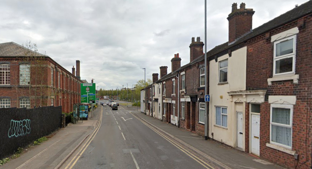 A body has been found following a fire on Shelton Old Road, Stoke-on-Trent, yesterday (Google).