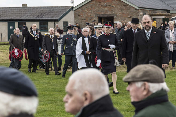 The VIPs march (Photo: Stow Maries Great War Aerodrome)