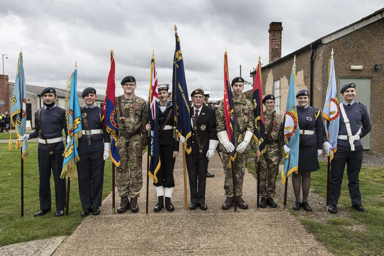 The standard party before the marching on (Photo: Stow Maries Great War Aerodrome)