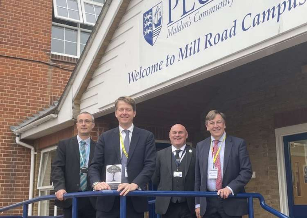 (L-R) Paul Nagle, Robin Walker MP, Carl Wakefield and John Whittingdale MP (Photo: Plume Academy)