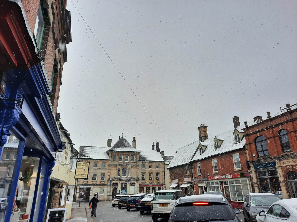 Oakham Market Place, just a short walk from some of this week's vacancies. Image credit: Nub News. 