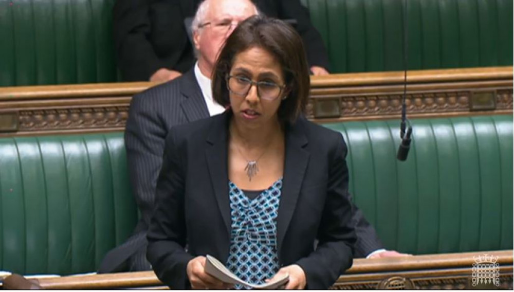 Speaking today – Thursday - in the House of Commons, Munira Wilson hit out at a tweet issued on behalf of the Home Secretary. Credit: Parliament Live.