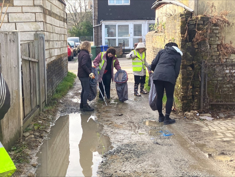 Volunteers at work in Grays.