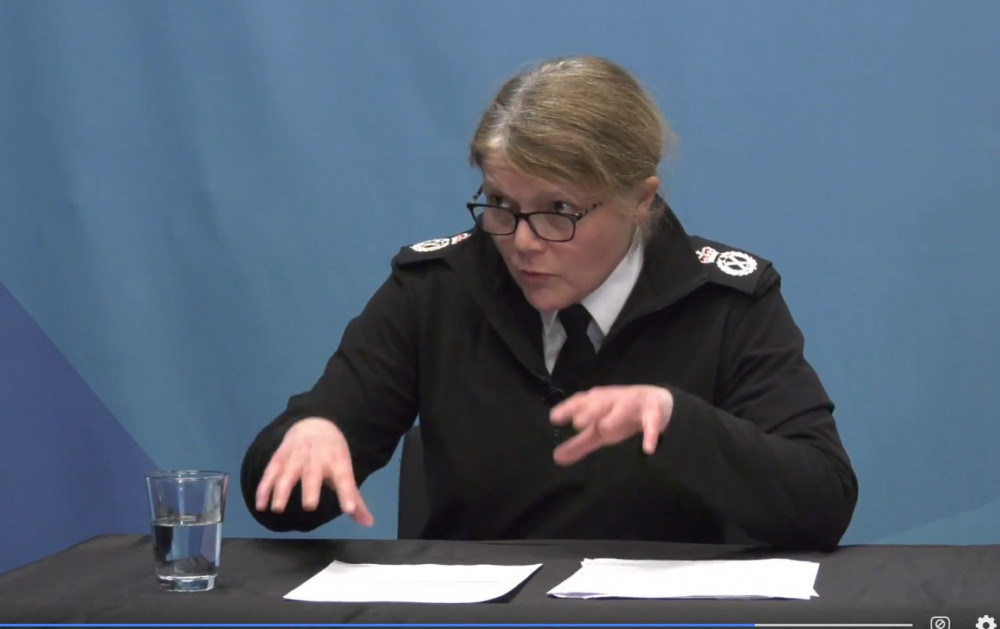 Avon & Somerset Chief Constable Sarah Crew at the PCC performance and accountability board on Thursday, March 9, 2023 (Image: Avon & Somerset Police)