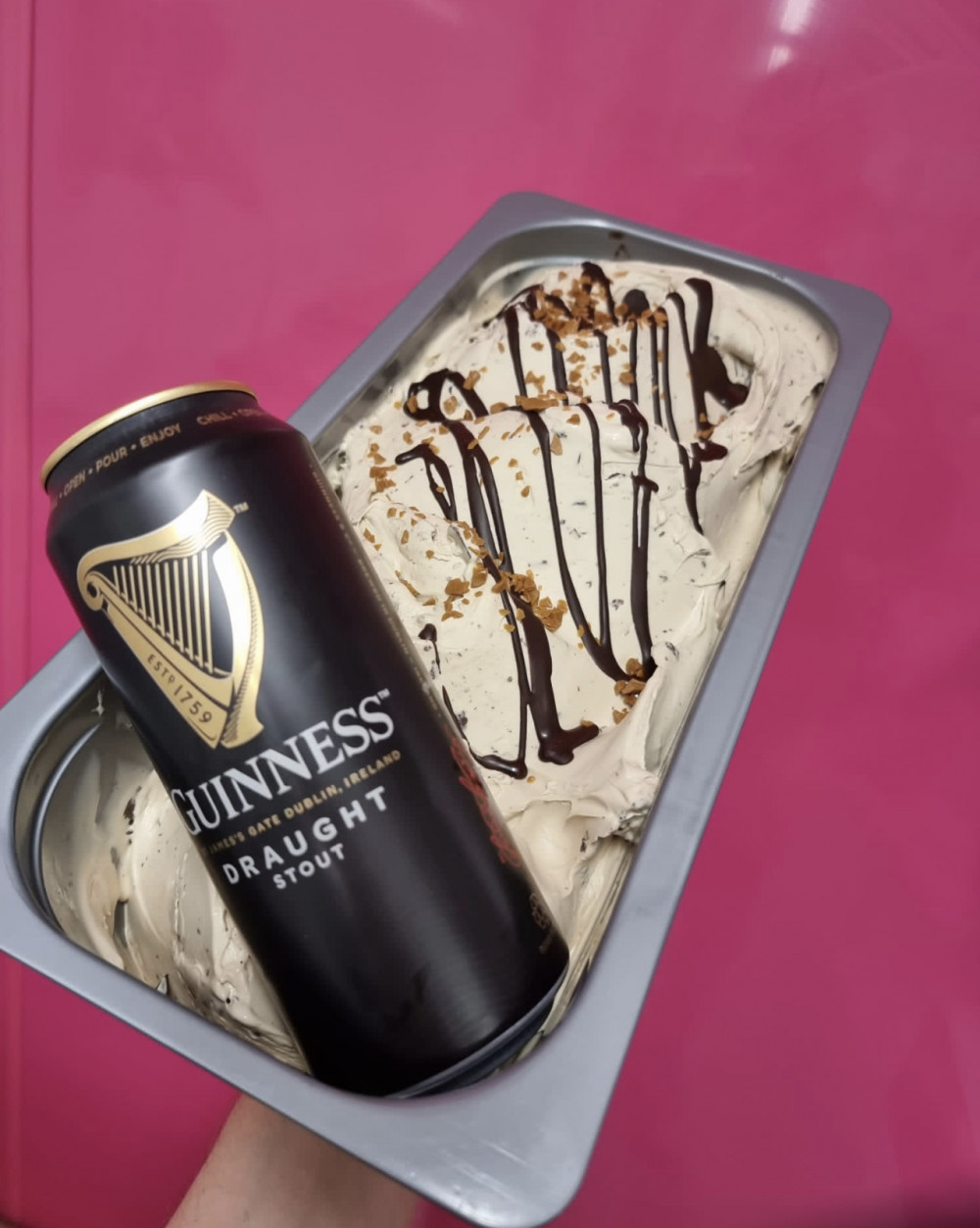 Hands up who wants to taste Guinness flavoured gelato on St Patrick's Day. CREDIT: Fabio's Gelato