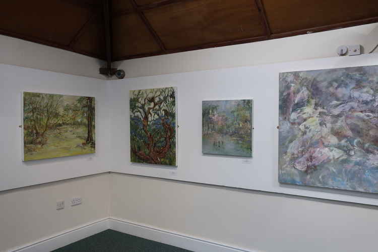 'Flight in the Woods', 'Oak', 'Washed Away', 'Horse Burial' by Gillian Robertson.