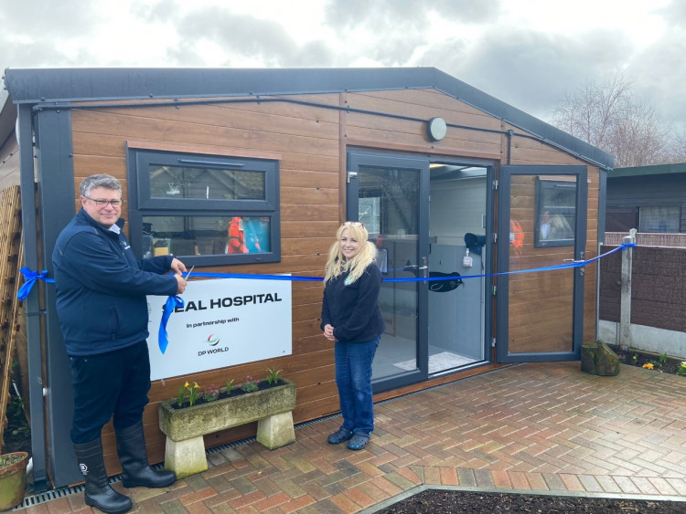 Andrew Bowen officially opens the new unit alongside Sue Schwar.