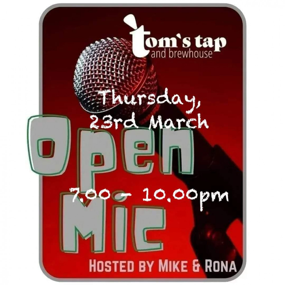 Open Mic at Tom's tap.