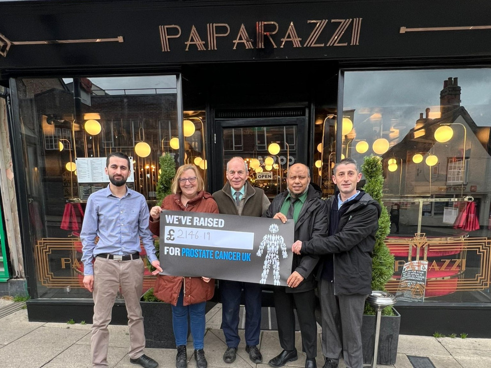 Councillor Jeanette Stilts (second from left) was supported by staff at Paparazzi (pictured) and joined by former light-heavyweight boxing champion John Conteh MBE as a special guest. (Photo: Jeanette Stilts)