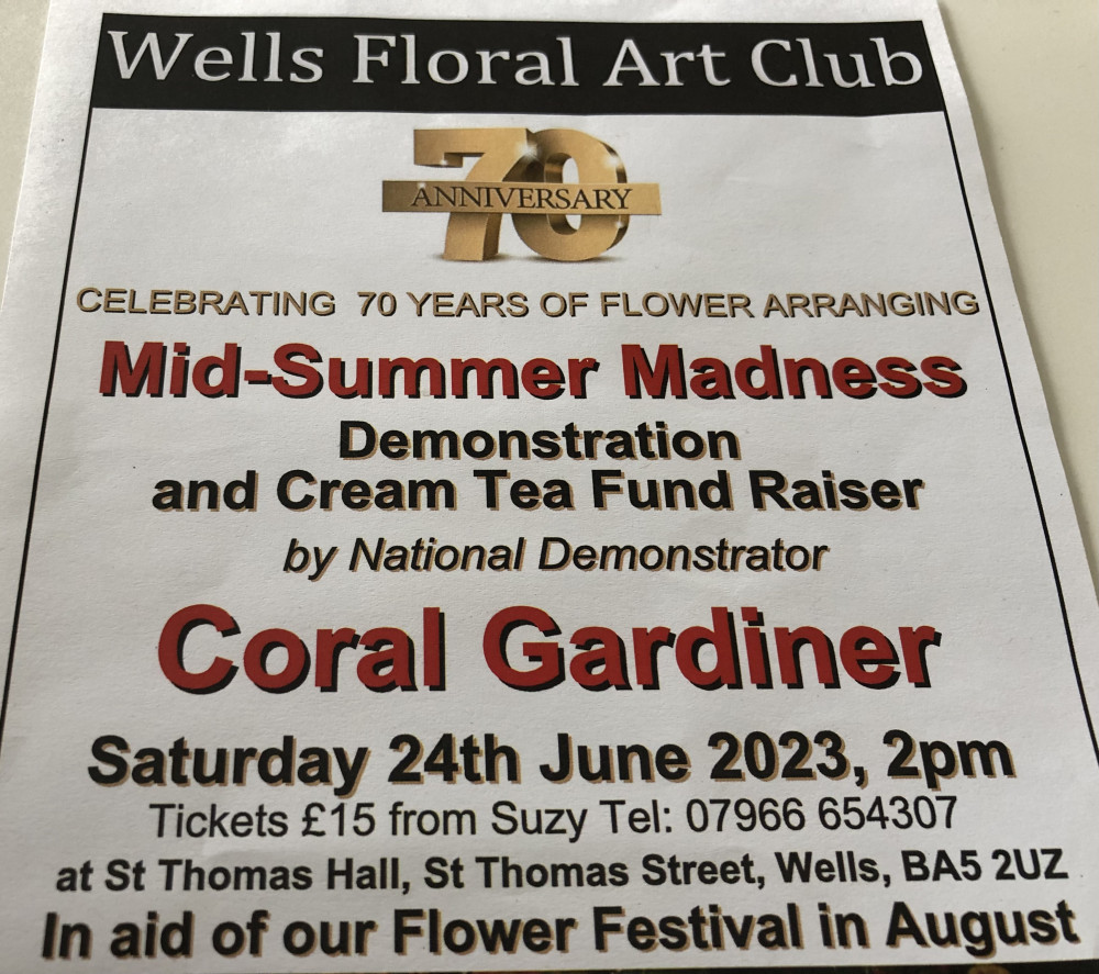 Flower Demonstration and Cream Tea fund raiser.