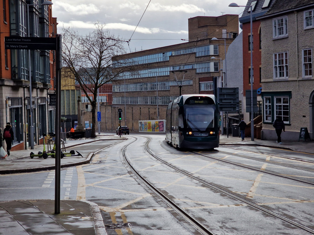 Tram passengers in Nottingham who witness crime or anti-social behaviour while on board will soon be able to “covertly” report incidents via a mobile number. Photo courtesy of LDRS.