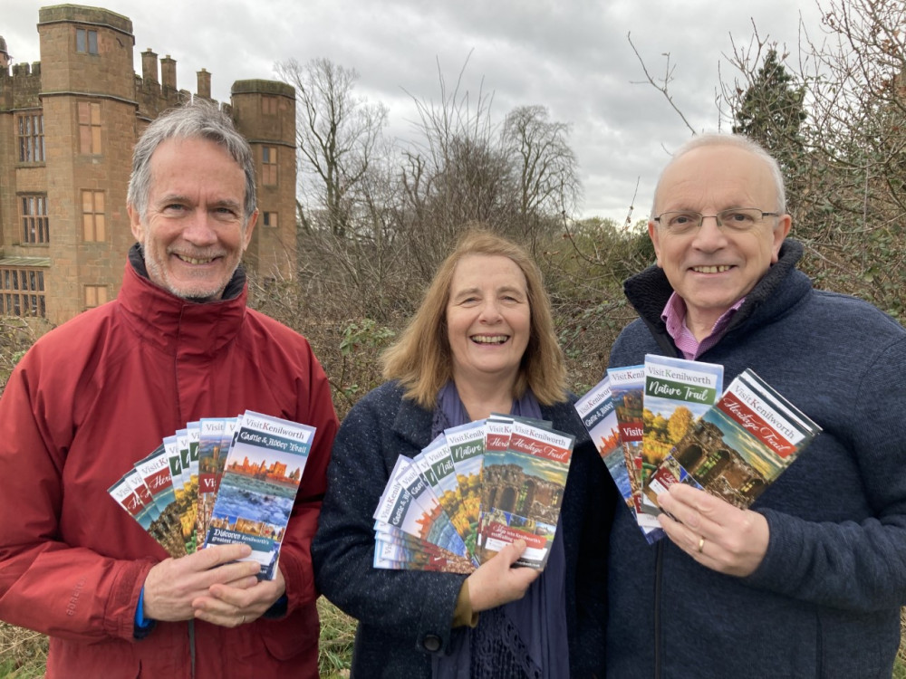 From left - Cllr James Kennedy, Cllr Alix Dearing and Cllr Richard Dickson, members of the Kenilworth Town Council tourism working group (image supplied)