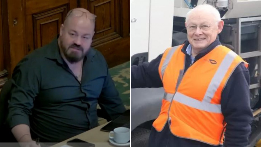 Cllr David Norris (left) accused Cllr Alan Rhead of swearing at him during a Warwick District Council meeting (image via Warwick District Council and Youtube) Cllr David Norris (left) accused Cllr Alan Rhead of swearing at him during a Warwick District Council meeting (image via Warwick District Council and Youtube)