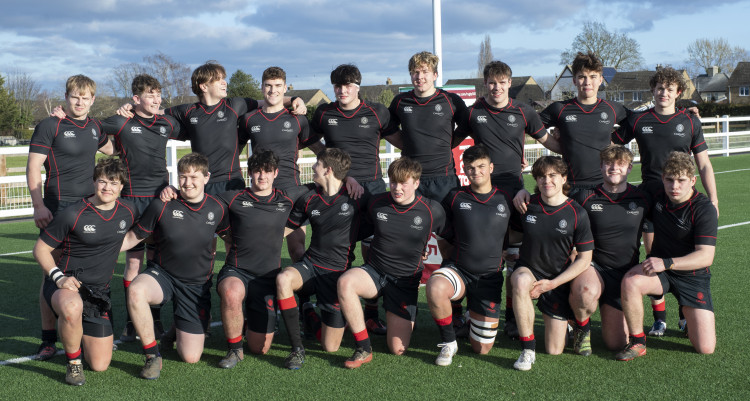 Oakham School's 1 XV team were victorious. Image credit: Oakham School.