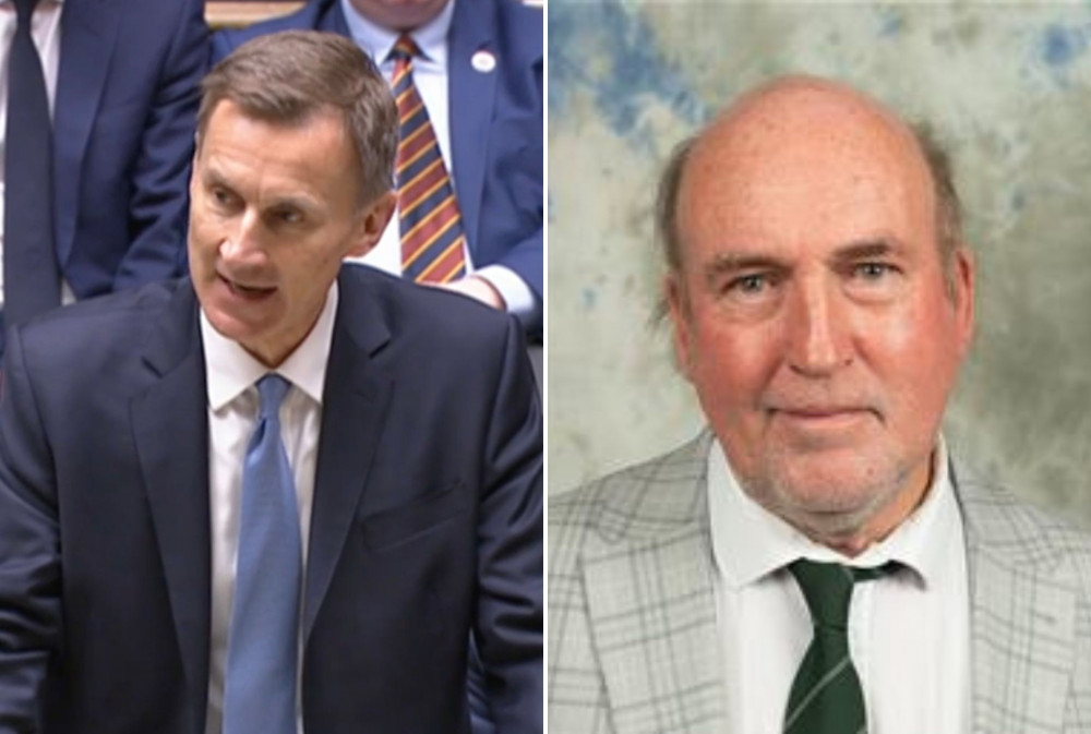 L: Jeremy Hunt (UK Parliament). R: Stuart Hughes (DCC)