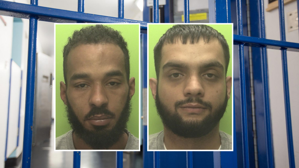  Troi Brown (L) and Emre Bulbuller (R) were jailed for six years each following the discovery of the weapons. Photo courtesy of Nottinghamshire Police.