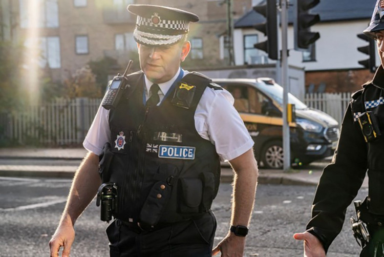 Chief Constable Harrington on patrol in Grays