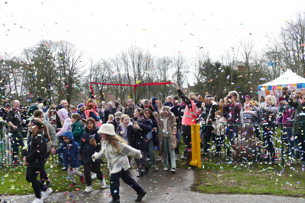 The scramble to be first on the new play equipment at Collett Park in Shepton Mallet is on! Credit: SMTC