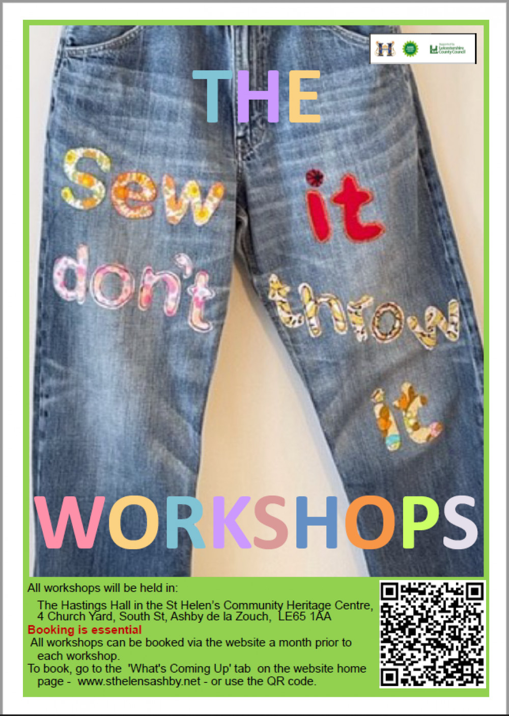 Sew It, Don't Throw It at St Helen's Community Heritage Centre, Ashby de la Zouch