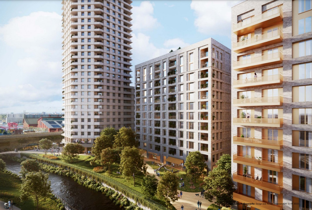 CGI of the development of the Wandsworth Gasworks site. Credit: SGN Mitheridge Ltd/Shedkm Architects, provided in Wandsworth Council planning documents