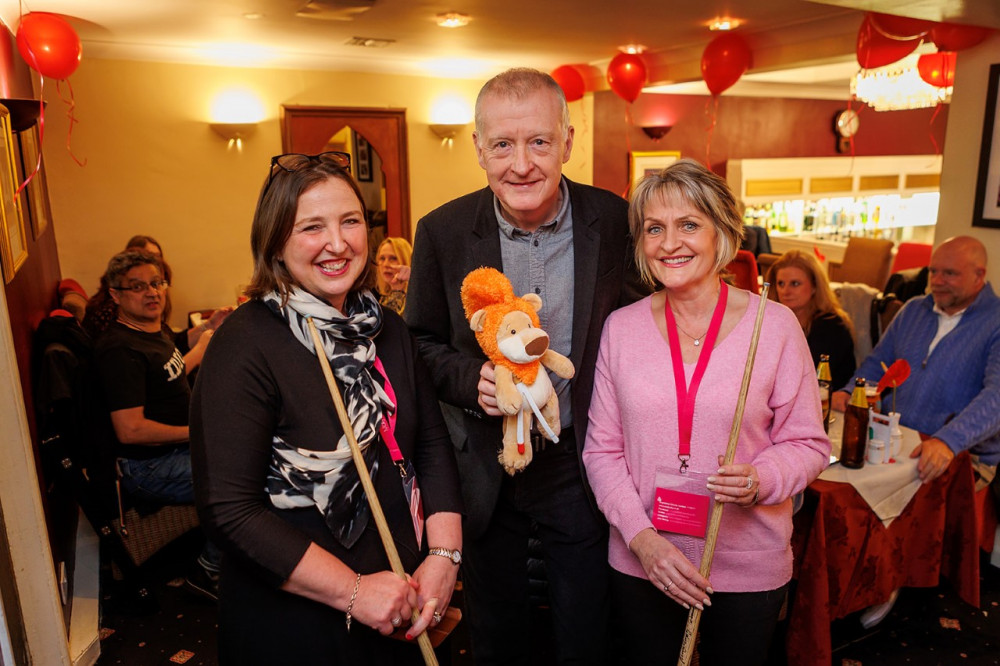 Steve Davis with Rachel Ollerenshaw and Jackie Evans from Molly Ollys (Image by Everybody Smile Photography)