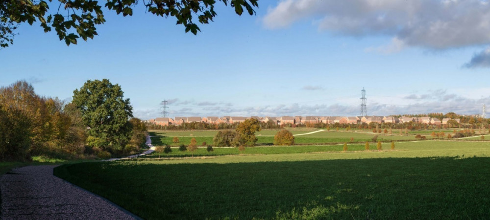 Actress Emma Thompson has previously spoken out against the plans for homes and a country park. PICTURE: Proposed St Nicholas Meadows Visual. CREDIT: NPA Visuals/Stevenage Borough Council)