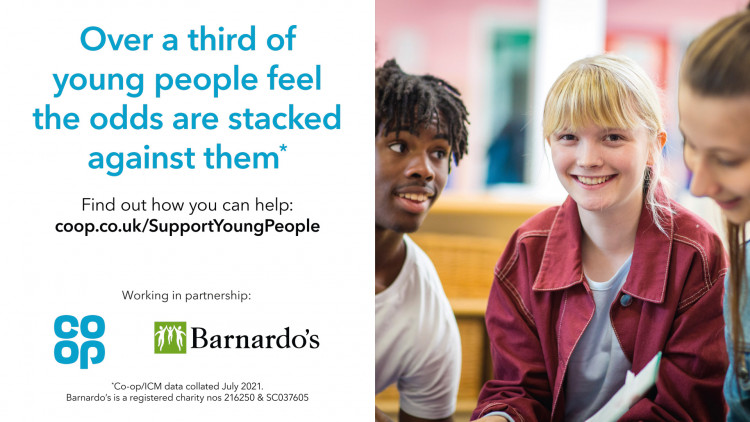 Co-op has announced a new partnership with Barnardo’s (Credit: Co-op)