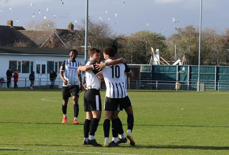 Hanwell Town break a seven-match winless run with victory over Gosport. Photo: Hanwell Town.