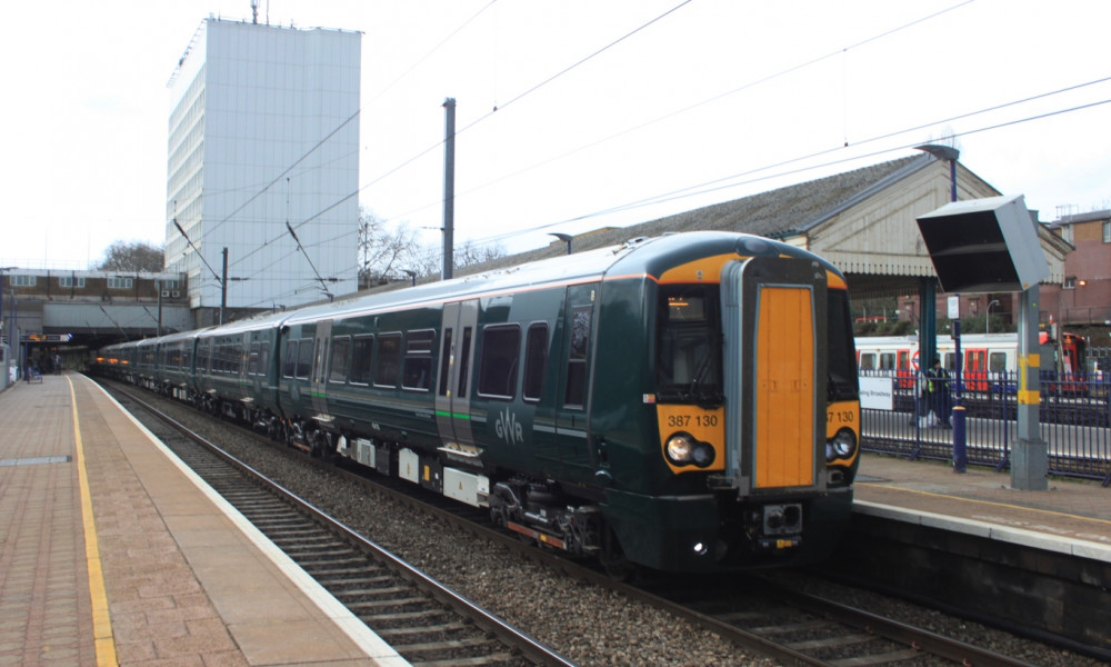 Great Western Railway train calls at Ealing Broadway with a Hayes & Harlington to London Paddington service. Photo: Geof Sheppard.