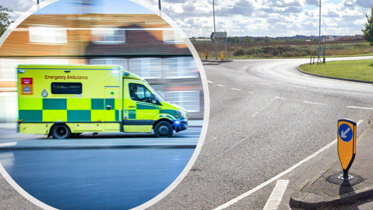 Police and ambulance crews attended the scene at the junction of Fambridge Road and the B1018. (Photos: Unsplash and Google 2023)