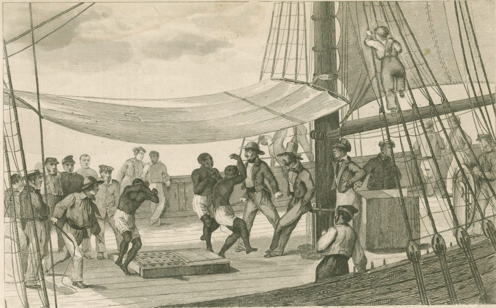 “Chained To The Hatch,” 1864 (Photo: NYPL Digital Collections).