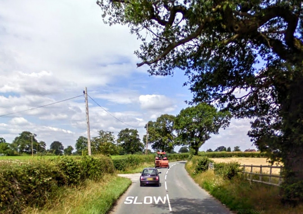 The incident on Audlem Road, Hatherton, happened at around 7pm on Friday 17 March - with one vehicle involved (Google).