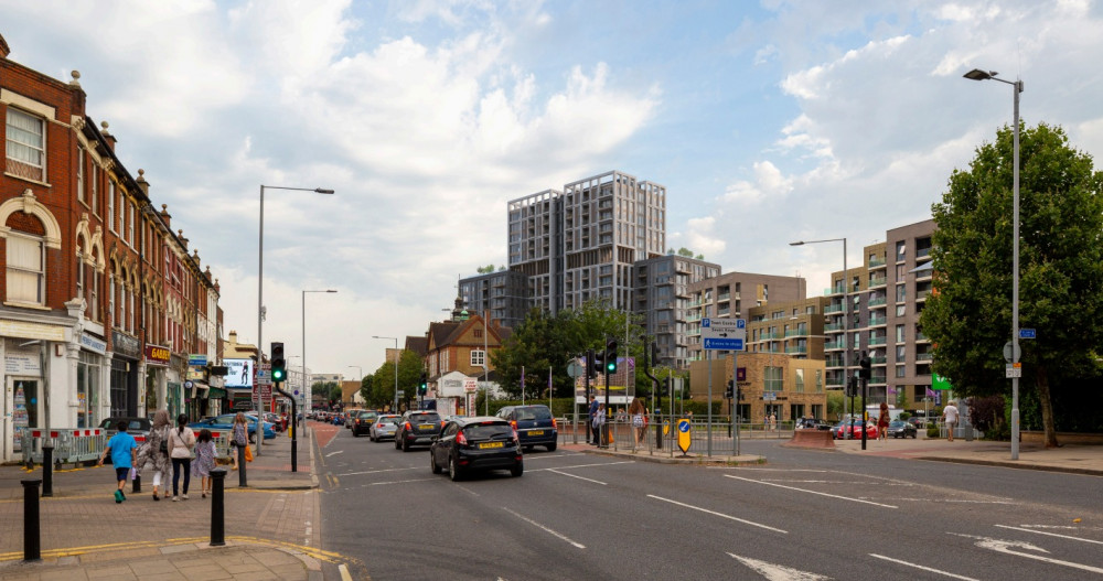 View of phase 1 of the proposal from Richmond Road looking south towards the proposal (Credit: Jo Cowen Architects/Kingston Gate Properties Ltd)