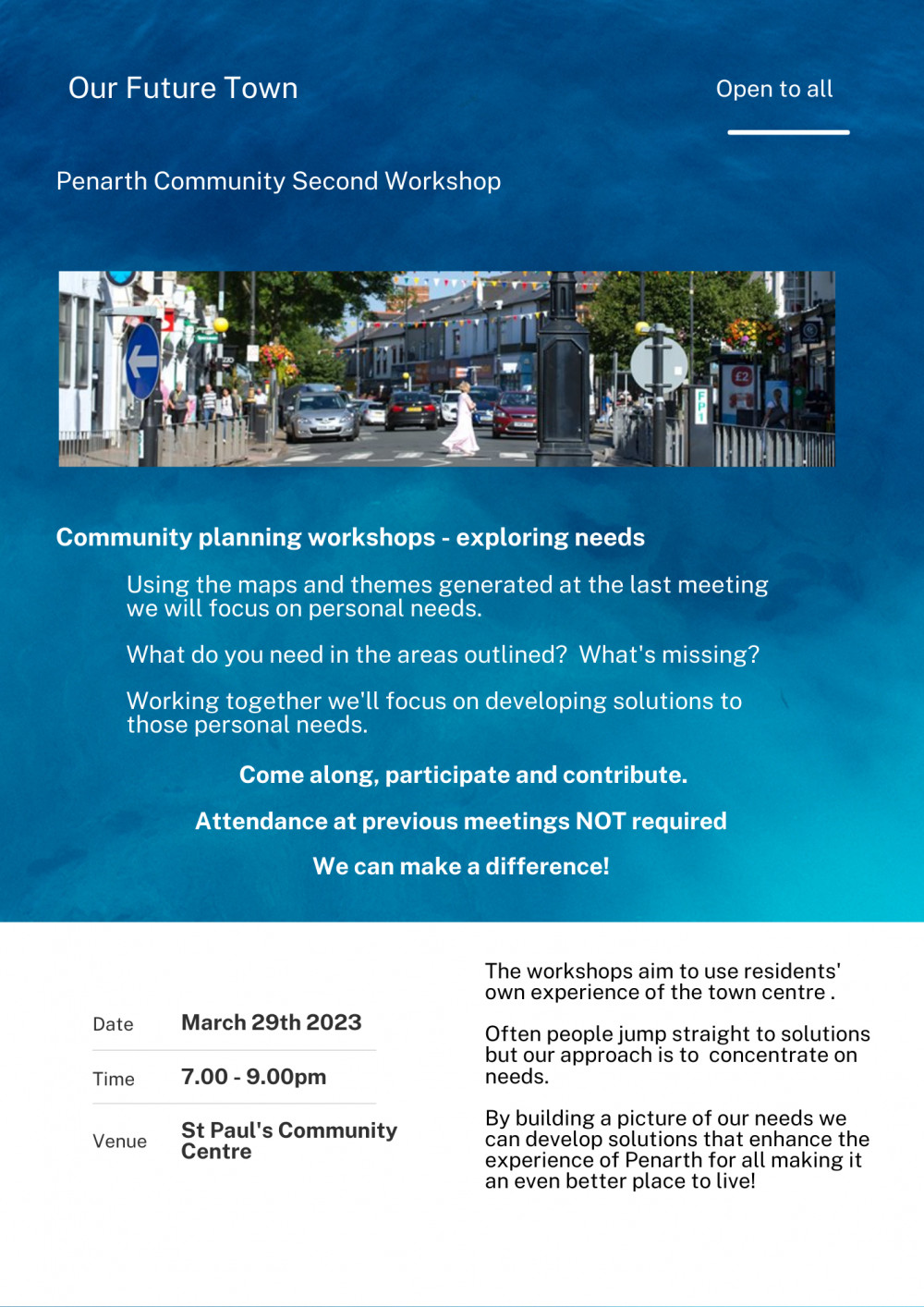 Penarth Community Second Workshop